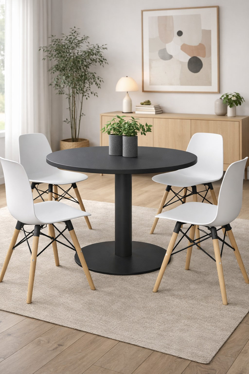 Table de Collectivité Ronde Tempo – Plateau Stratifié