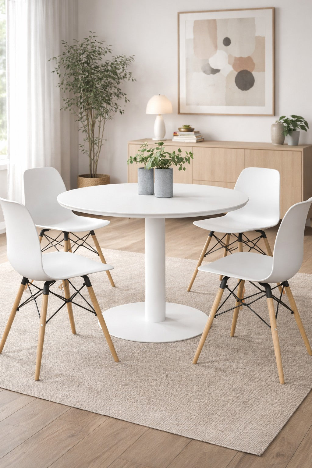 Table de Collectivité Ronde Tempo – Plateau Stratifié