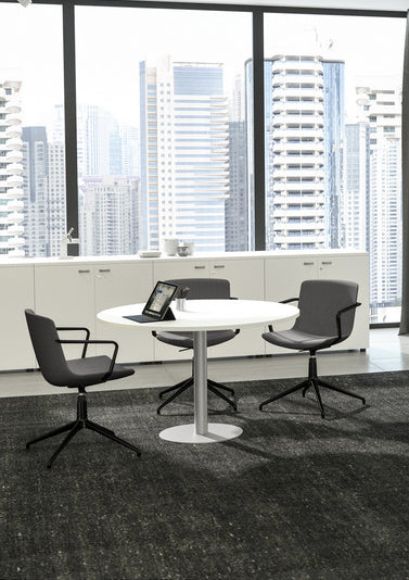 Table de réunion ronde - Gamme professionnelle Curvy / Express Plus