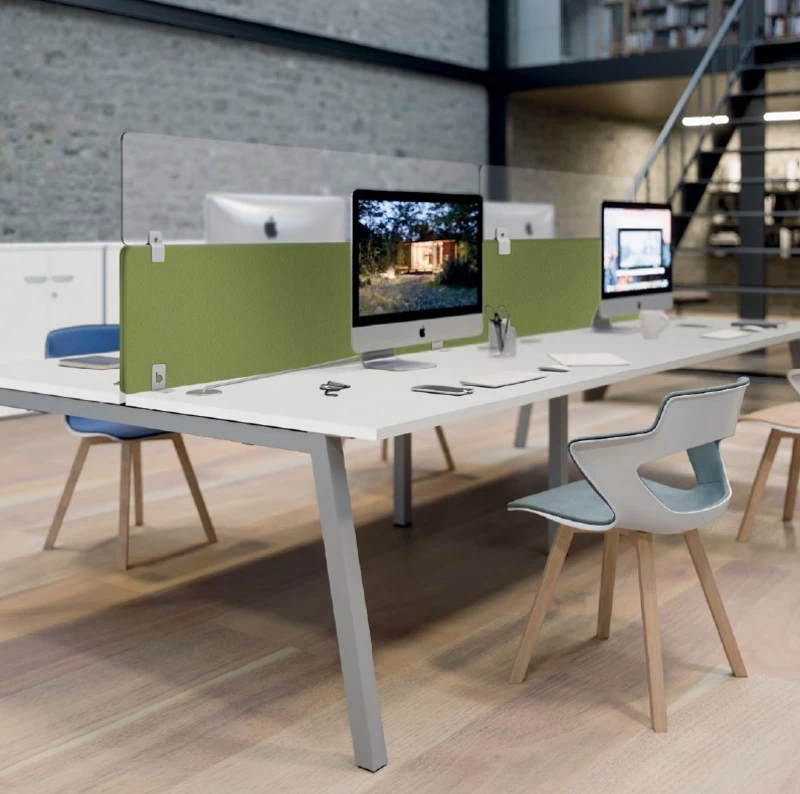 Cloison frontale acoustique pour bureau Bench double