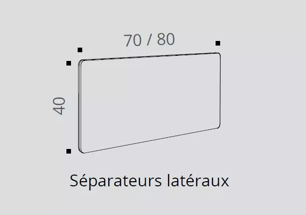 Séparateur à poser latéral pour bureaux Bench Astral, Indus, Atmosphéric