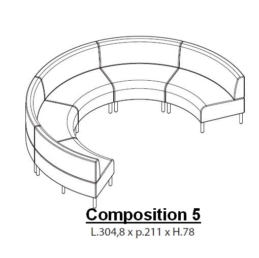 Canapé modulable Sinuo