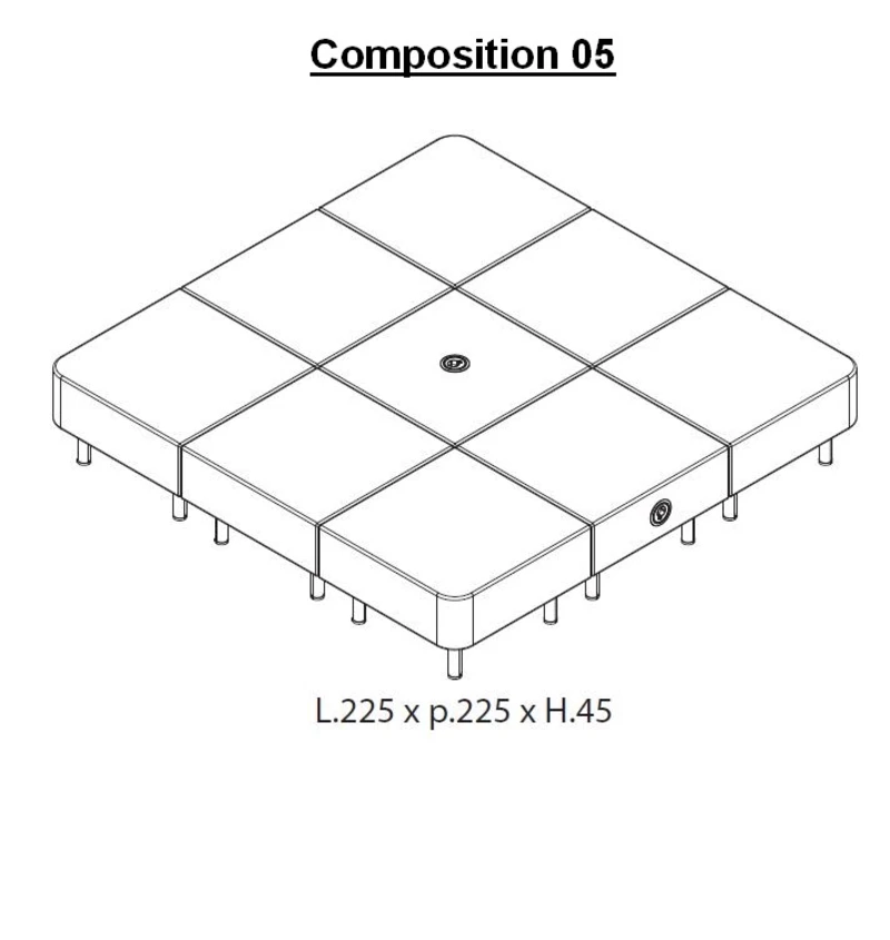 Ensemble de poufs connectés Workspace