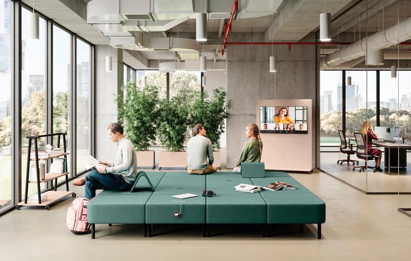 Ensemble de poufs connectés Workspace