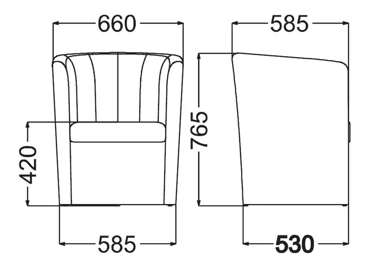 Fauteuil d'accueil GIAVA