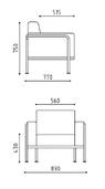 Fauteuil d'accueil Mateo