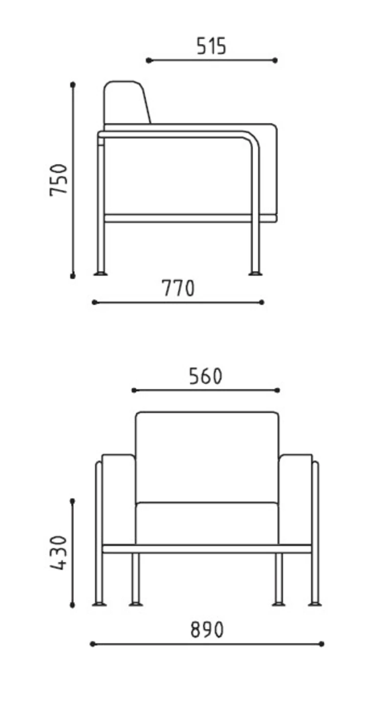 Fauteuil d'accueil Mateo