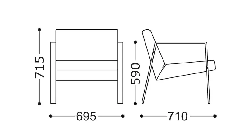 Fauteuil d'accueil OREOTTO