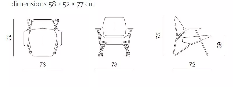 Fauteuil d'accueil POLYGON