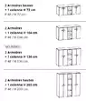 Composition de 2 Armoires + 1 colonne étagères Astral