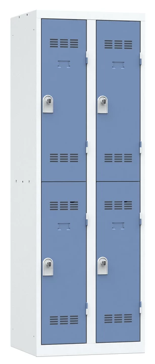 Vestiaire monobloc multicases 2 colonnes+2 cases superposées