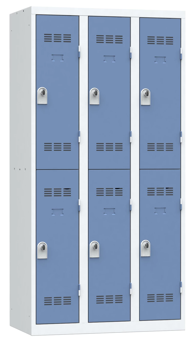 Vestiaire monobloc multicases 3 colonnes+2 cases superposées