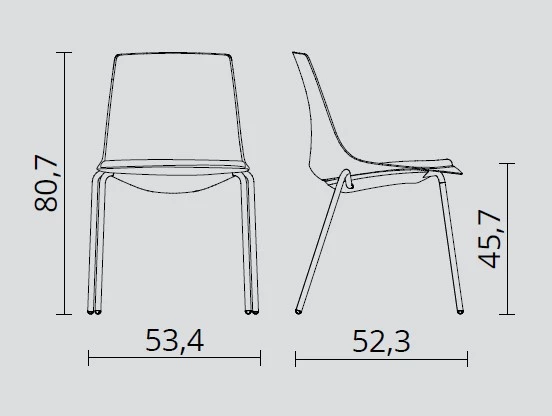 Lot de 2 chaises de collectivité Arty