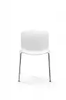 Lot de 2 chaises Libra Blanc 4 Pieds Chrome