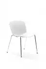 Lot de 2 chaises Libra Blanc 4 Pieds Chrome