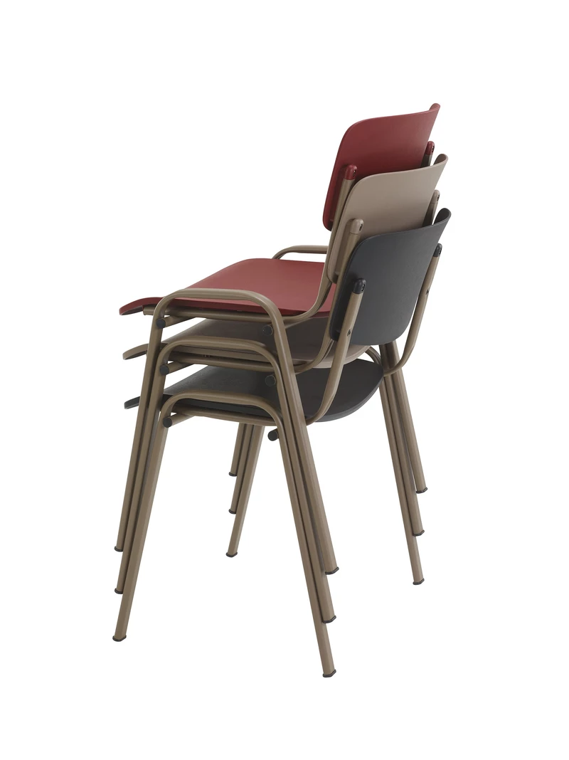 Lot de 4 chaises de collectivité empilable Dany