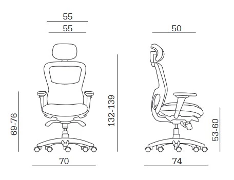 Fauteuil de bureau ergonomique Athos