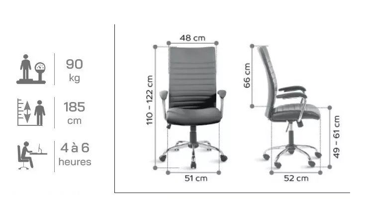 Fauteuil de bureau Bristol