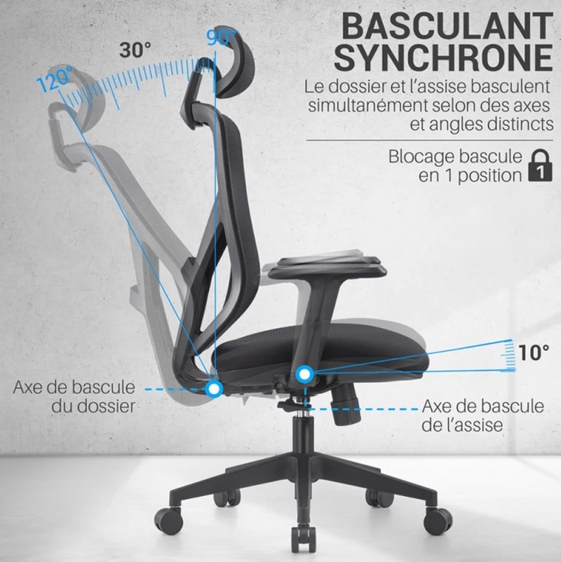 fauteuil de bureau ergonomique AXEL