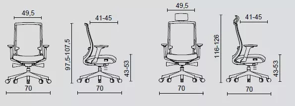 Fauteuil de bureau ergonomique Mayflower Couleur