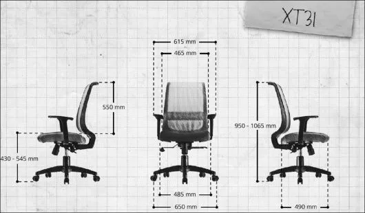 Siège de bureau ergonomique Duocolor Structure blanche