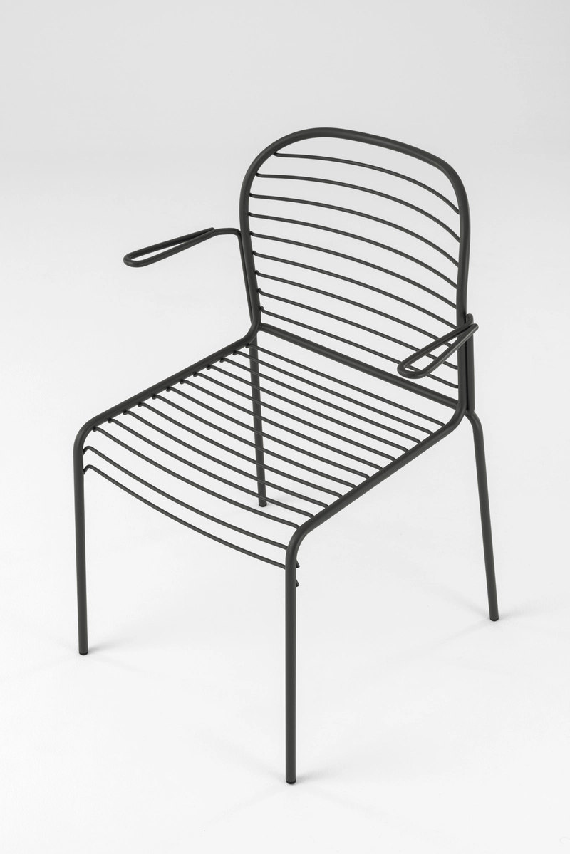 Chaise d'extérieur 4 pieds avec et sans accoudoirs OUTSIDE