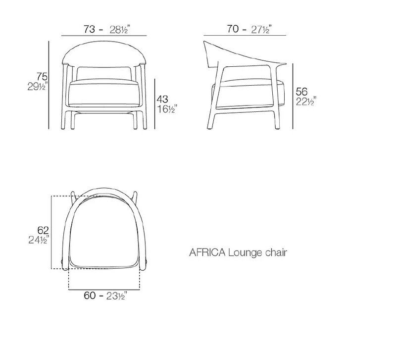 Lot de 2 fauteuils Lounge d'extérieur AFRICA