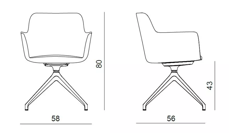 Lot de 2 fauteuils visiteur Citadium Pied Etoile pivotant