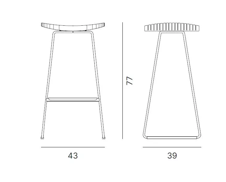 Lot de 2 tabourets Clark