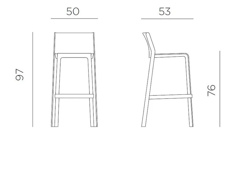 Lot de 4 tabourets Trill