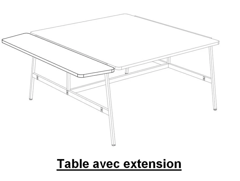 Table de réunion Haute carrée Altys