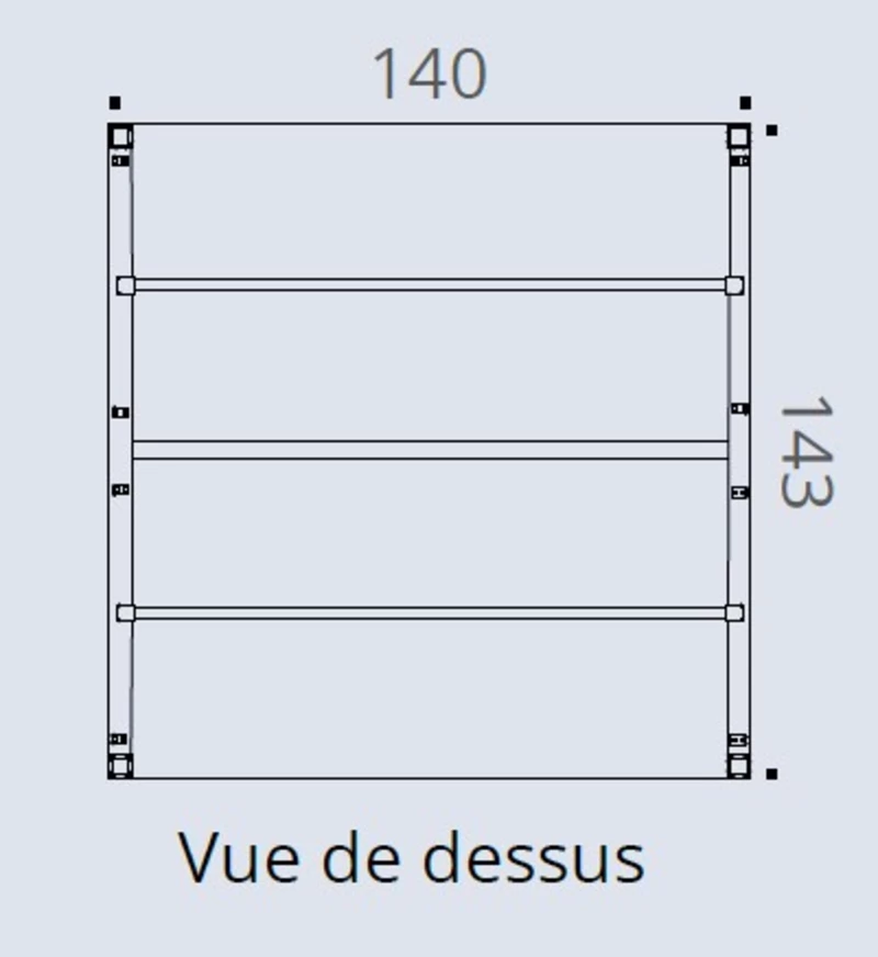 Table haute carrée Astral