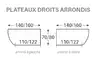 Table d'angle abattante arrondie Evolution